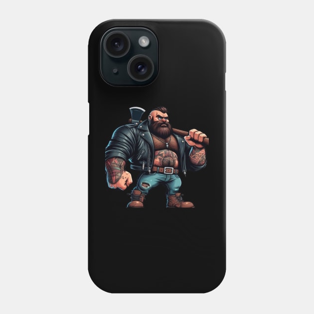 muscle axe man Phone Case by Out of the world