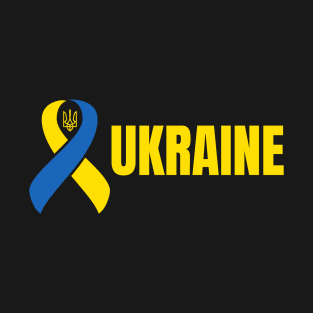 Ukraine Ribbon Ukrainian Pride Love and Unity Design T-Shirt