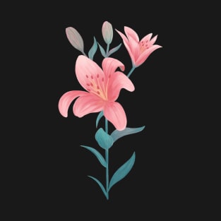 Pink Lily Flower T-Shirt