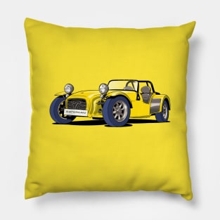 Yellow Caterham Seven Pillow