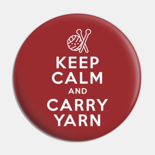 Funny Crochet Keep Calm Carry Yarn Pin