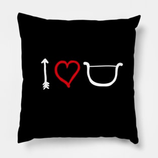 I love you bow arrow heart Cupid Valentine's day Pillow