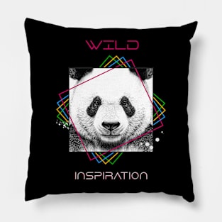 Panda Bear Wild Nature Animal Illustration Art Drawing Pillow