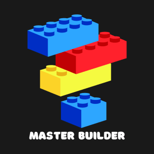 Master Builder Lego Brick Colorful Design T-Shirt