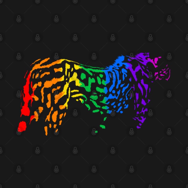 Rainbow King Cheetah (black) by babygunz47