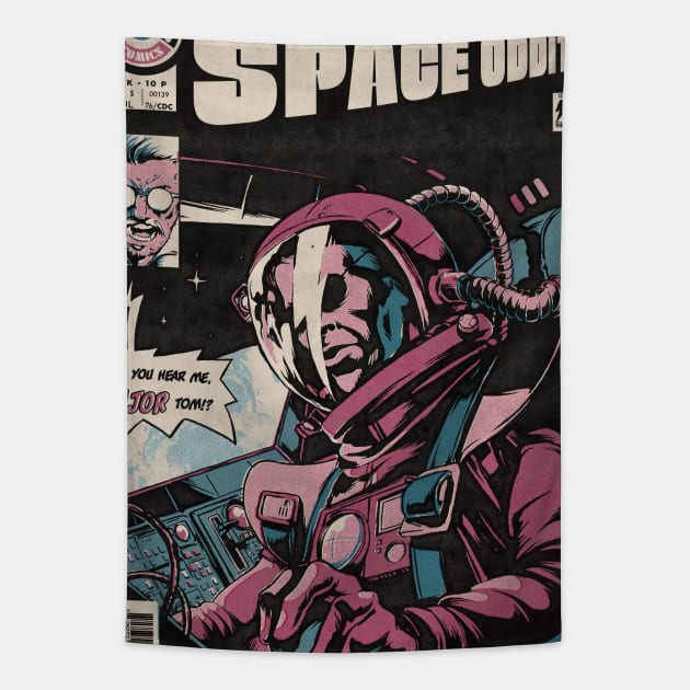 Space oddity Tapestry by mathiole