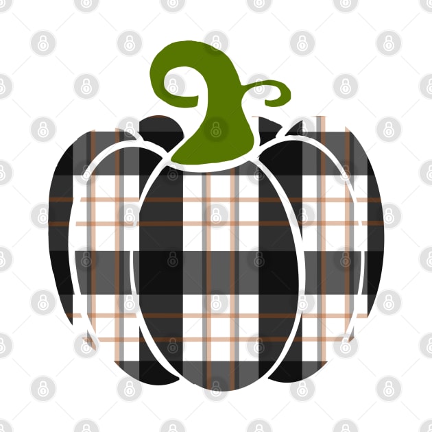 Halloween Plaid Pumpkin by Blue Moon Barn