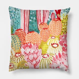 Sorbet Cactus Garden Pillow