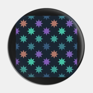 Stars on Blue Pin