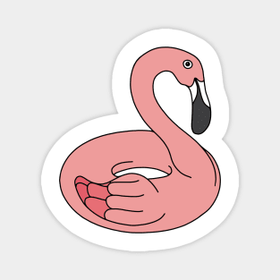 Pink Flamingo Pool Floatie Magnet