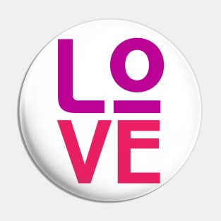 Love Awesome Typography Pin