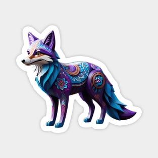 Floral Fox Magnet