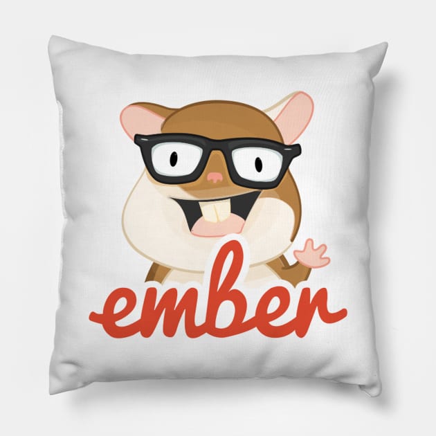 Ember JS logo Pillow by hipstuff