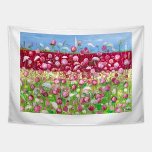 Clover Field in Italy Tapestry