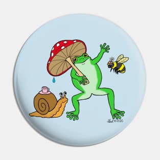 Froggy's Garden Party Pin