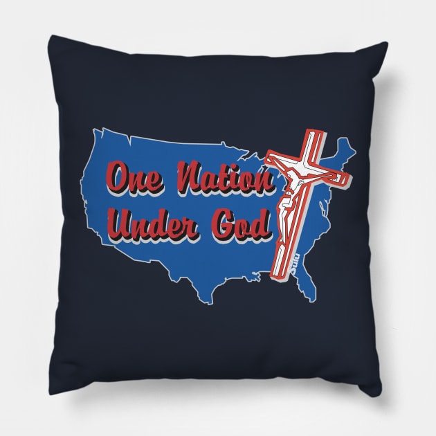 ONE NATION UNDER GOD Pillow by ejsulu