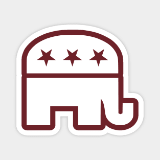 Republican Elephant White Magnet
