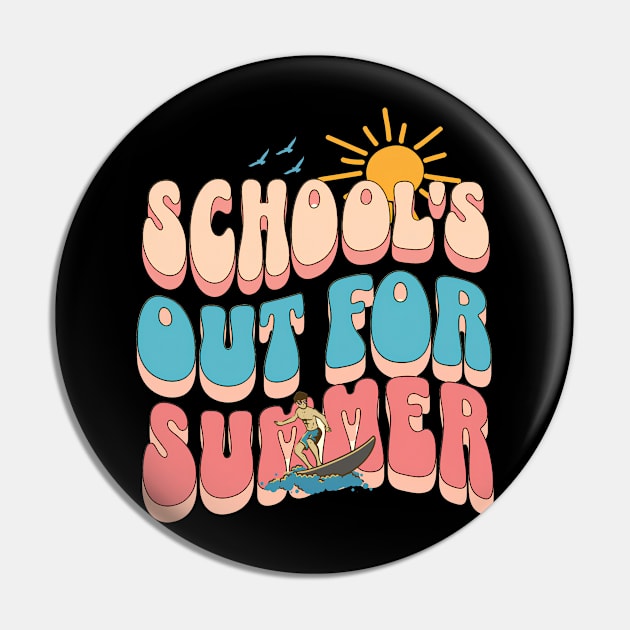 Last Day of School's Out For Summer Vacation Teachers Pin by mohazain