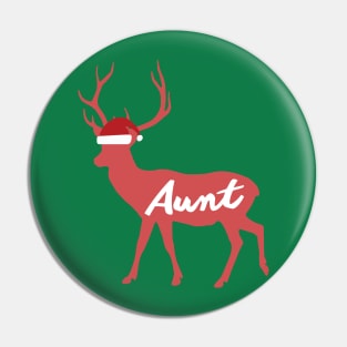 Aunt Reindeer Family Group Christmas Eve Matching Gift Pin