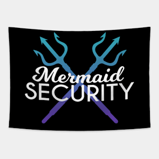 Mermaid security Funny Graphic Womens Girl T-Shirt Tapestry