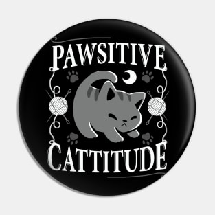 Pawsitive Cattitude Pin
