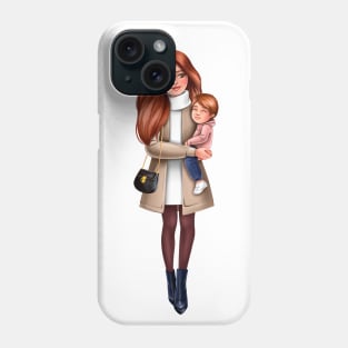 Mother with son Phone Case