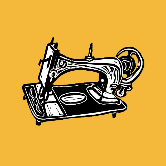 Vintage Sewing Machine by The Lonely Printer