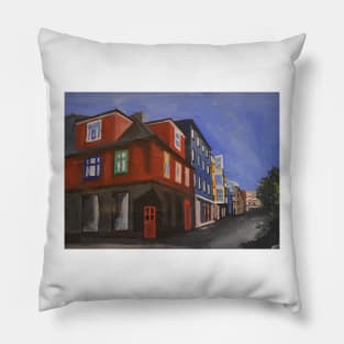 Street Scene In Reykjavik, Iceland Pillow