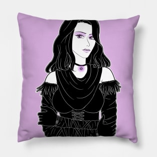 Yennefer b&w Pillow