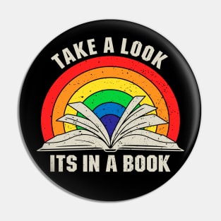 Take a Look it's In a Book - Vintage Gift Pin