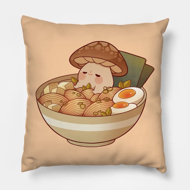 Miso Noodle Soup Pillow by Rihnlin