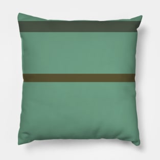 A shocking tailoring of Soldier Green, Dark Vanilla, Artichoke, Greyish Teal and Gunmetal stripes. Pillow