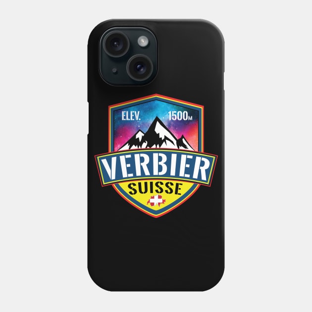 Skiing Verbier Switzerland Suisse Phone Case by heybert00