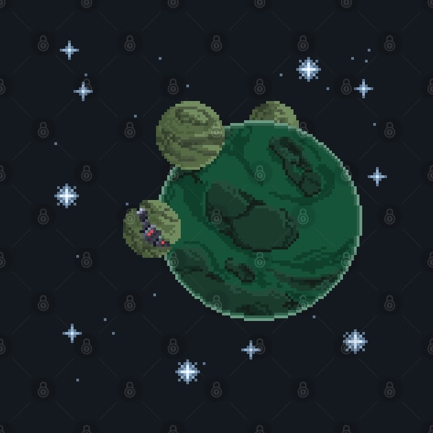 Pixelart Green Planet by PixelCarvel