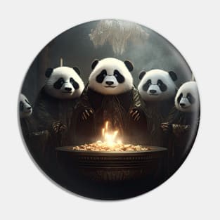 Panda Necromancers: Masters of Dark Magic Pin