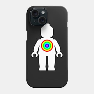 White Minifig with Rainbow Target Phone Case