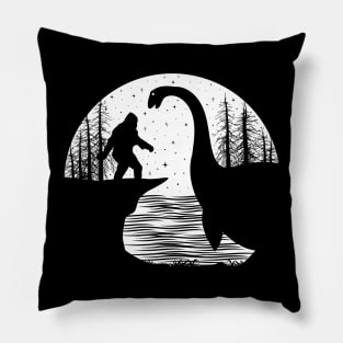 Bigfoot Loch Ness Monster Pillow