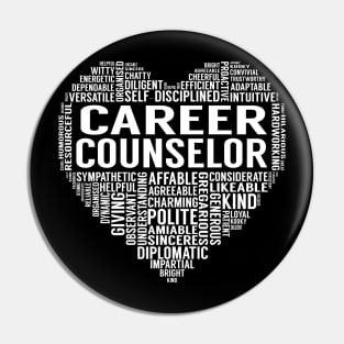 Career Counselor Heart Pin