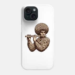 Afrocentric Man Wooden Carving Phone Case