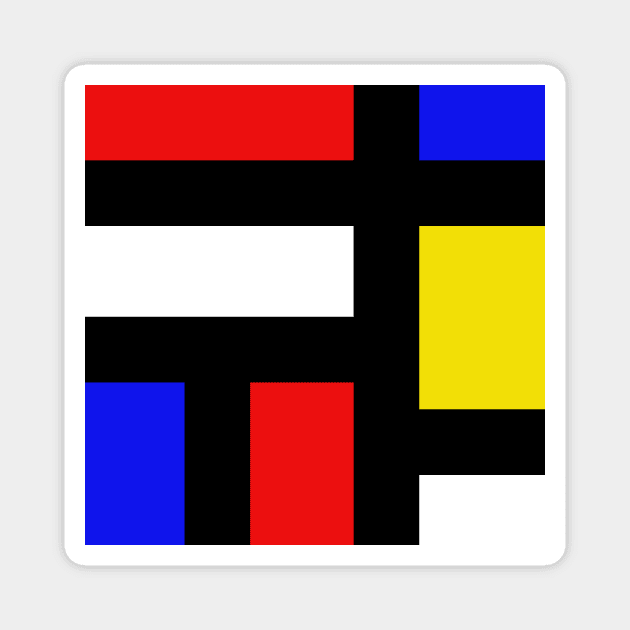 Inspired by Mondrian 2 Magnet by MSLS