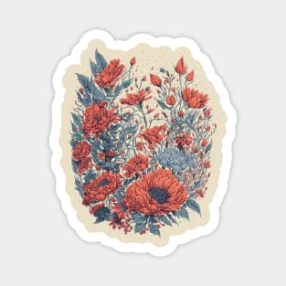 Vintage Flowers Magnet