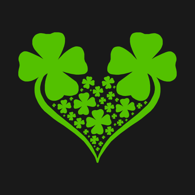 Irish 4 Leaf Clover Heart by Art by Deborah Camp