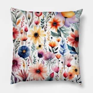 Colorful flowers pattern Pillow