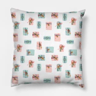 Christmas gift boxes pattern Pillow