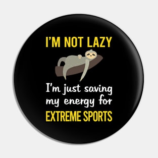 Funny Lazy Extreme Sports Pin