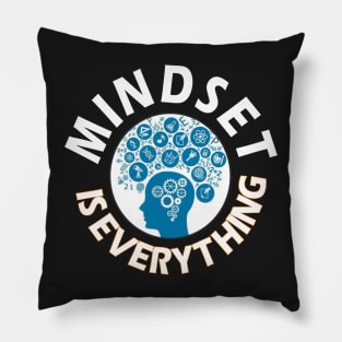 Mindset is everything, Motivational Quotes, Aesthetic Quotes Pillow