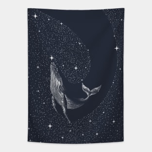 starry whale Tapestry