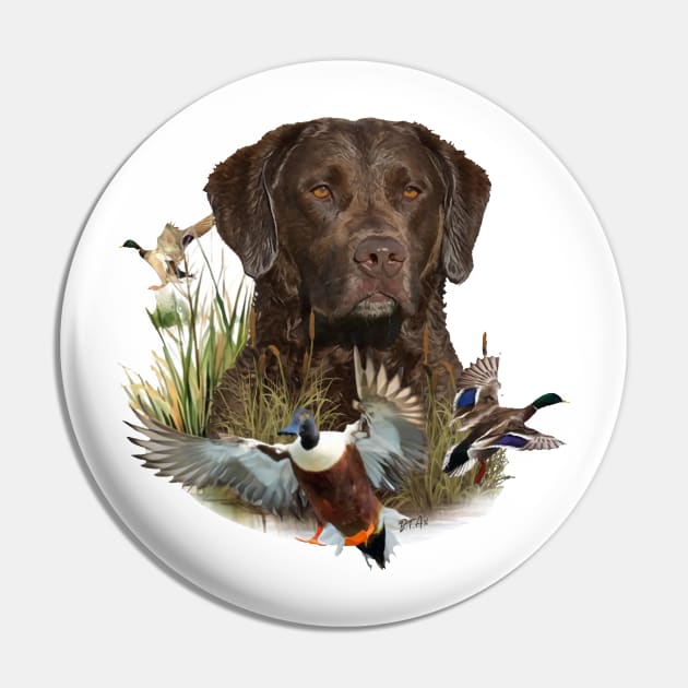 Chesapeake Bay Retriever, Art Pin by German Wirehaired Pointer 