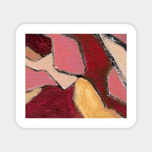 Artwork Oil Painting 2c48 Winery Daylily Pink Magnet