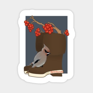 Rainboot Waxwing and Winterberry Magnet